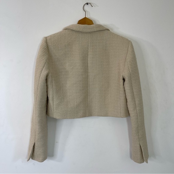 Zara‎ Cropped Textured Blazer Biscuit Blogger’s Favorite - Picture 10 of 12